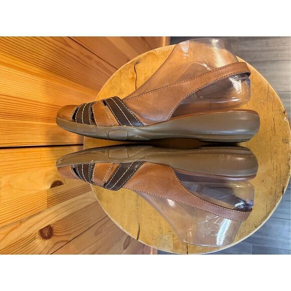 Stylish Brown Slingback Women's Shoes - Picture 5 of 8